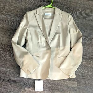 Calvin Klein womens pantsuit beige petite 6P NWT